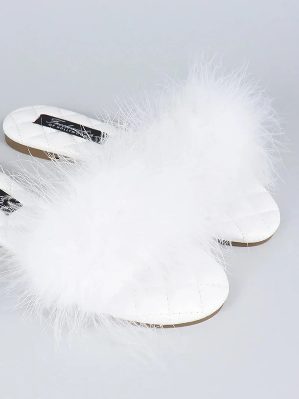 Frederick's of Hollywood Maxim Feather Flat Sandals